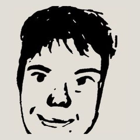 Hand-drawn portrait of Eric Brock Talman, film reviews at PICKUP Zine