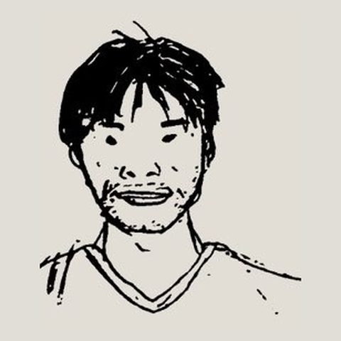 Hand-drawn portrait of Mylo Collins, writer, interviewer & editor at PICKUP Zine
